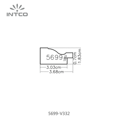 5699-V332 — 3.68cm Doré PS Baguette d'Encadrement