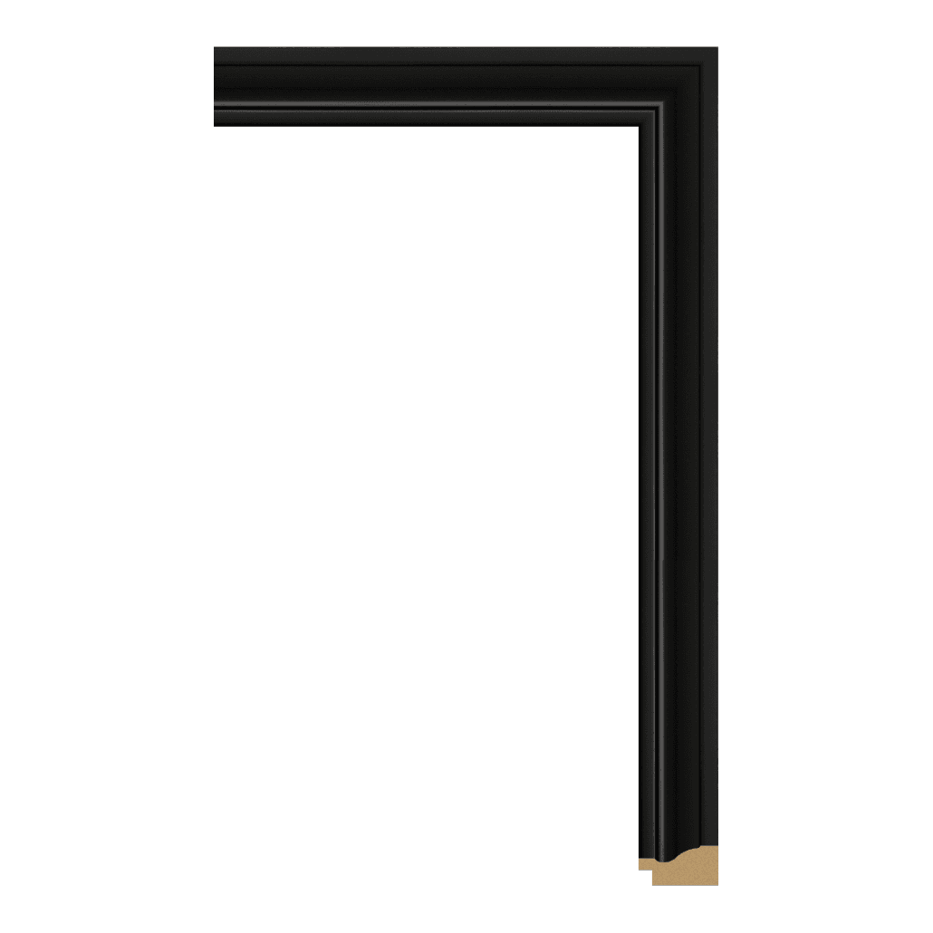 5699-6122 — 3.68cm Schwarz PS Bilderrahmenleiste