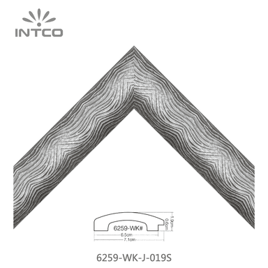 6259-WK-J-019S — 7.1cm Prateado PS Moldura para Quadro