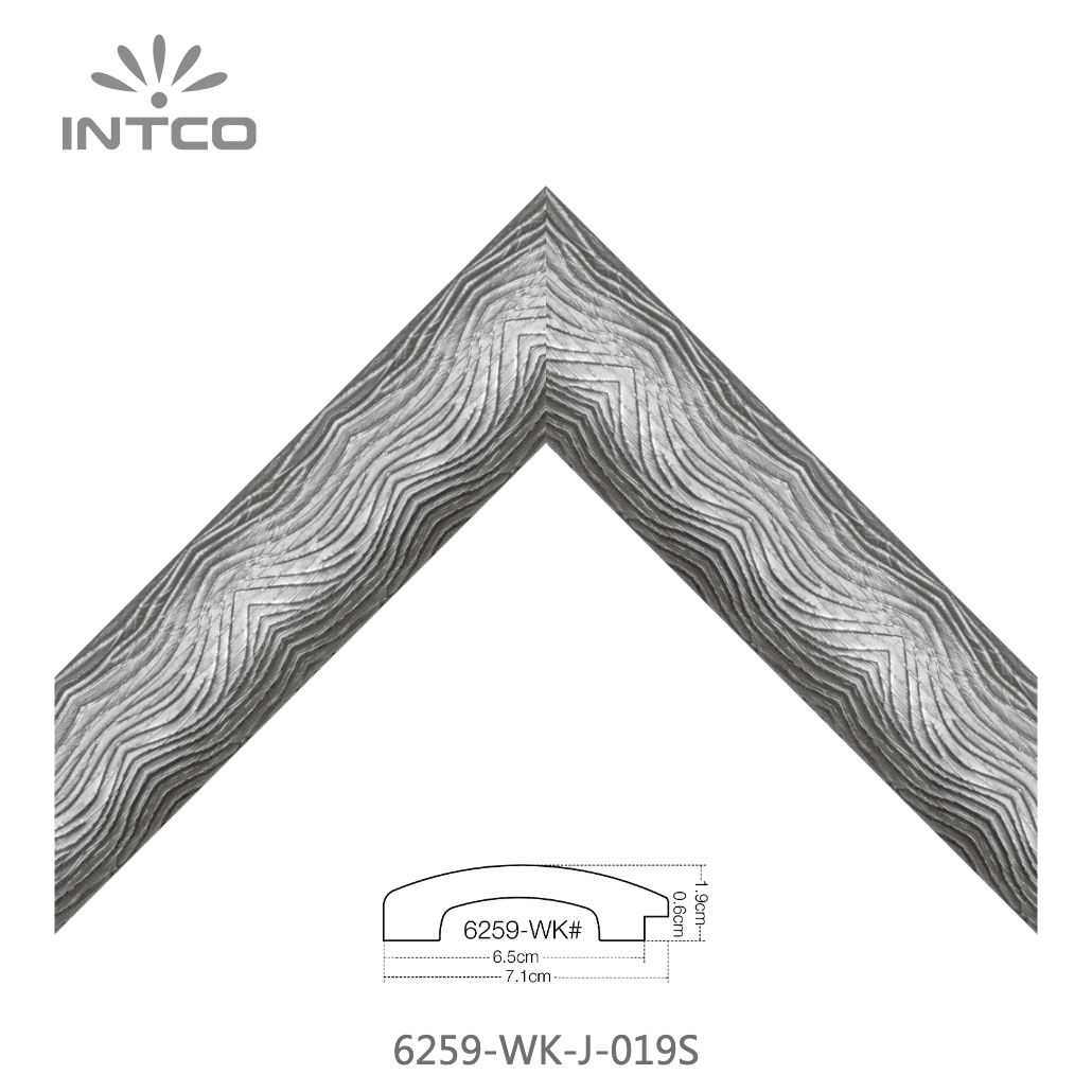 6259-WK-J-019S — 7.1cm Prateado PS Moldura para Quadro