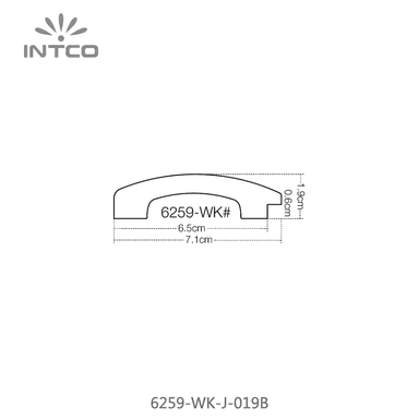 6259-WK-J-019B — 7.1cm Schwarz PS Bilderrahmenleiste