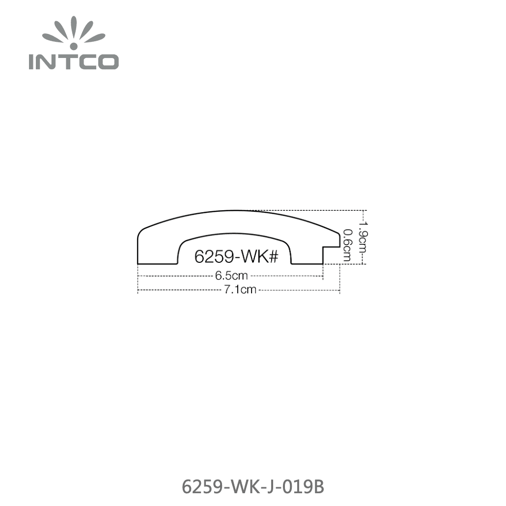 6259-WK-J-019B — 7.1cm Schwarz PS Bilderrahmenleiste