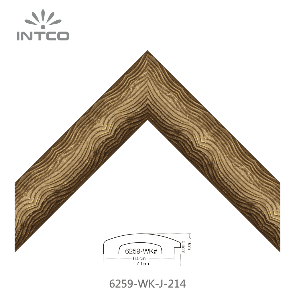6259-WK-J-214 — 7.1cm Gold PS Bilderrahmenleiste