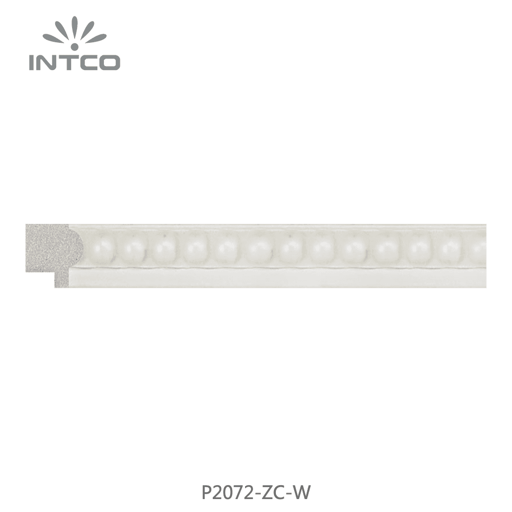 P2072-ZC-W — 2.5cm Blanc PS Baguette d'Encadrement
