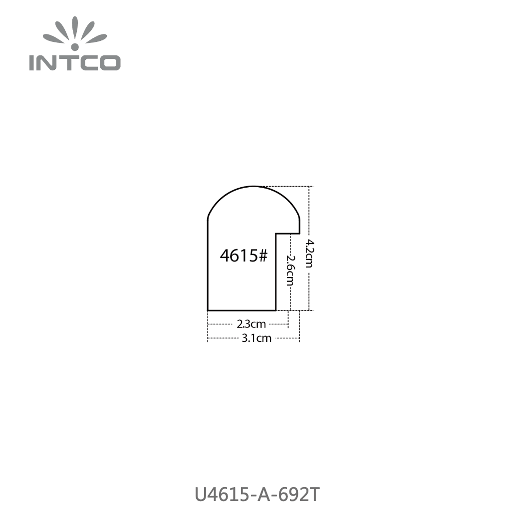 U4615-A-692T — 3.1cm Doré PS Baguette d'Encadrement