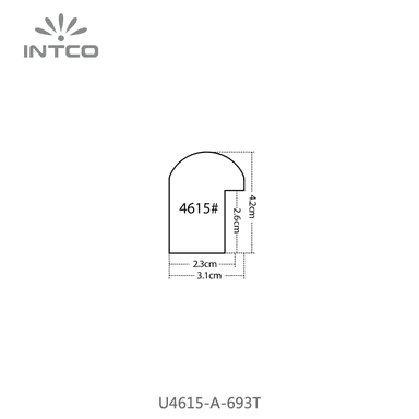 U4615-A-693T — 3.1cm Bronze PS Bilderrahmenleiste