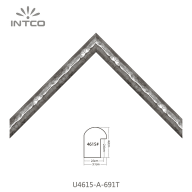 U4615-A-691T — 3.1cm Silber PS Bilderrahmenleiste