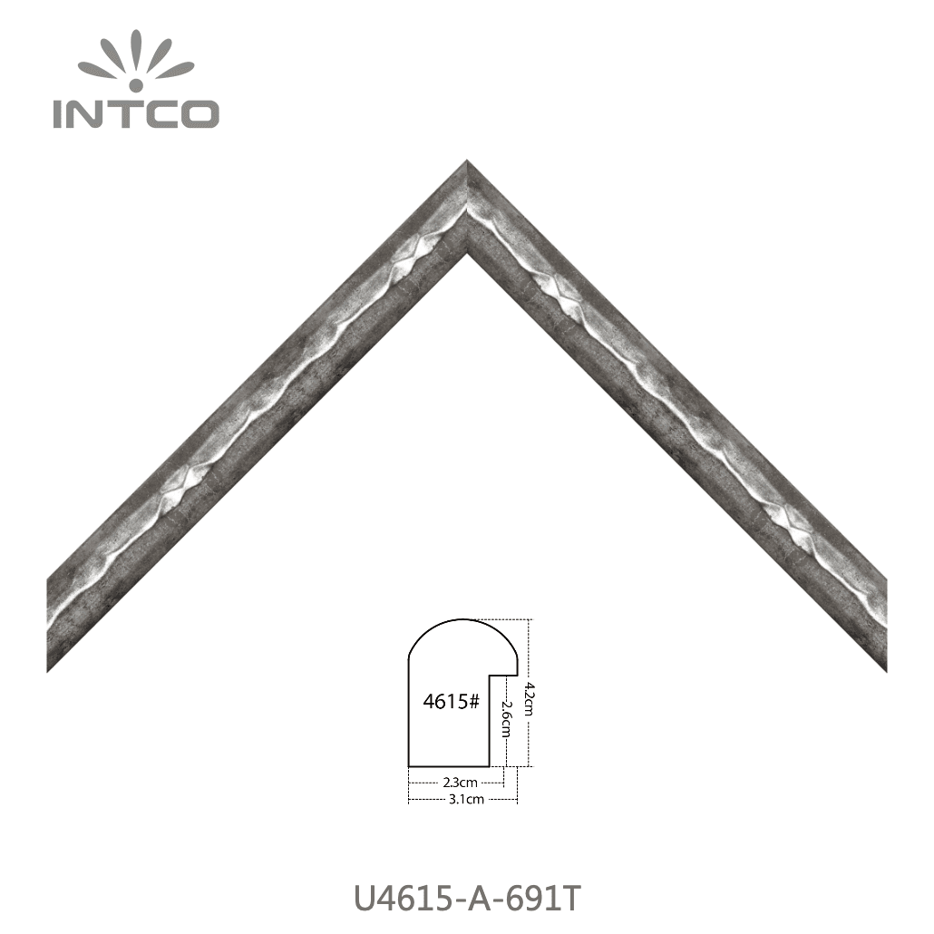 U4615-A-691T — 3.1cm Silber PS Bilderrahmenleiste