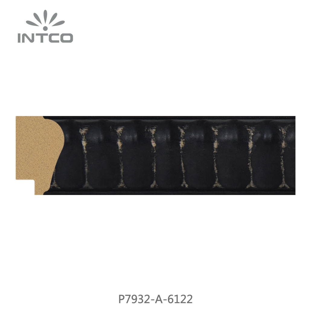 P7932-A-6122 — 3.8cm Schwarz PS Bilderrahmenleiste