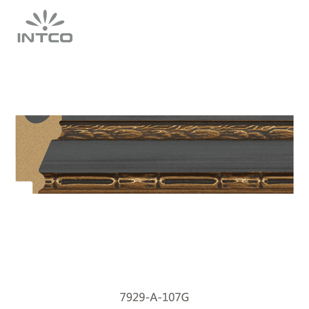 7929-A-107G — 3.8cm Dourado PS Moldura para Quadro