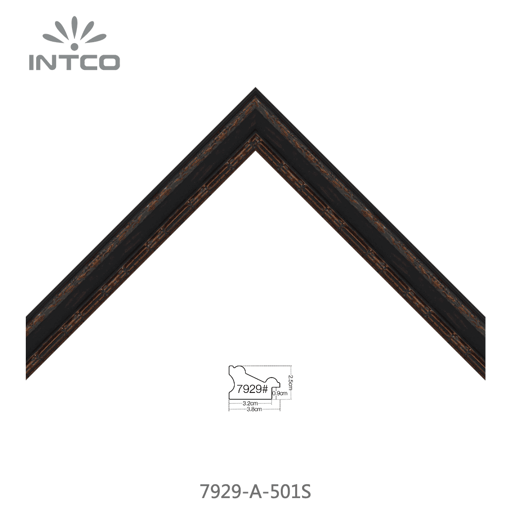 7929-A-501S — 3.8cm Naturel PS Baguette d'Encadrement