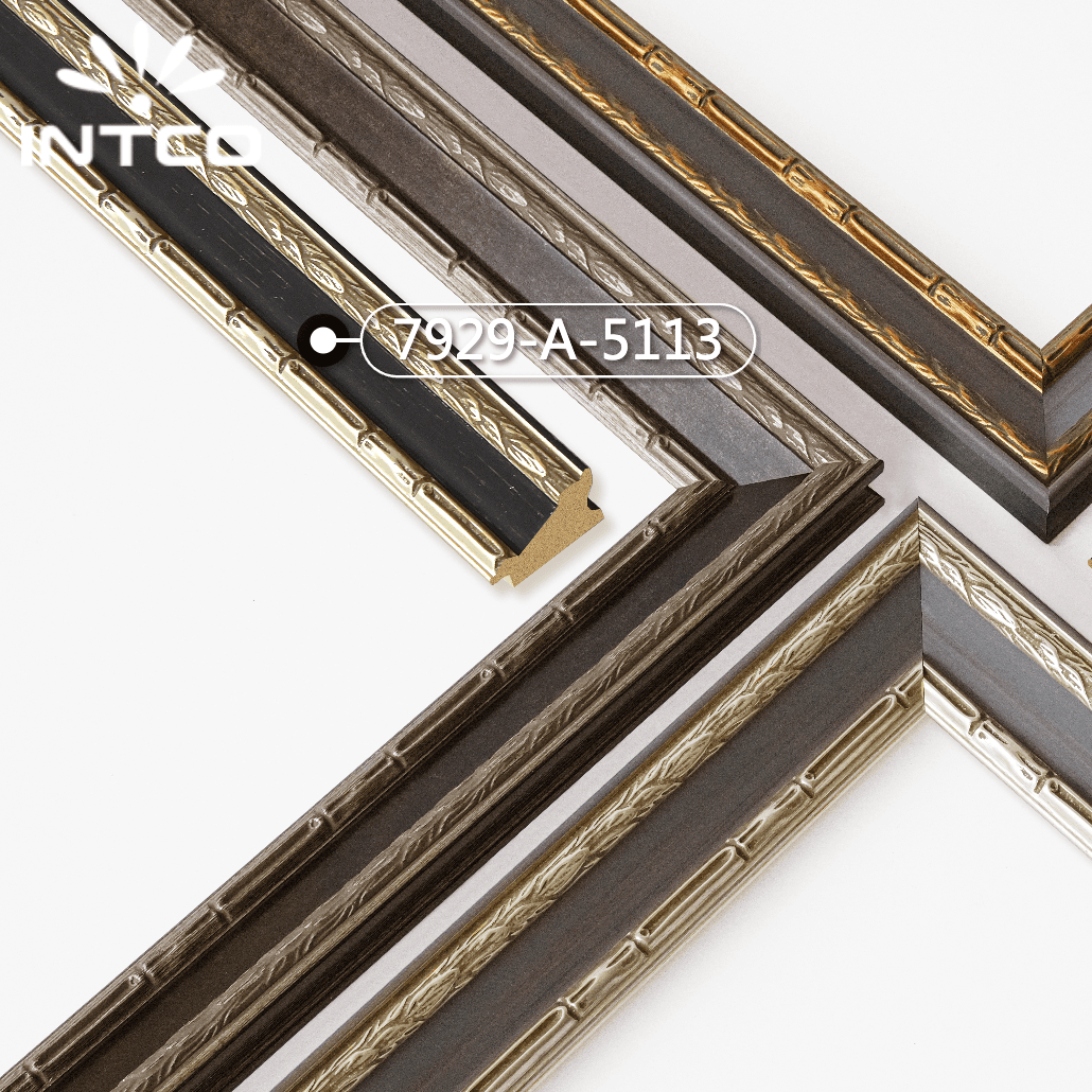 7929-A-5113 — 3.8cm Gold PS Bilderrahmenleiste