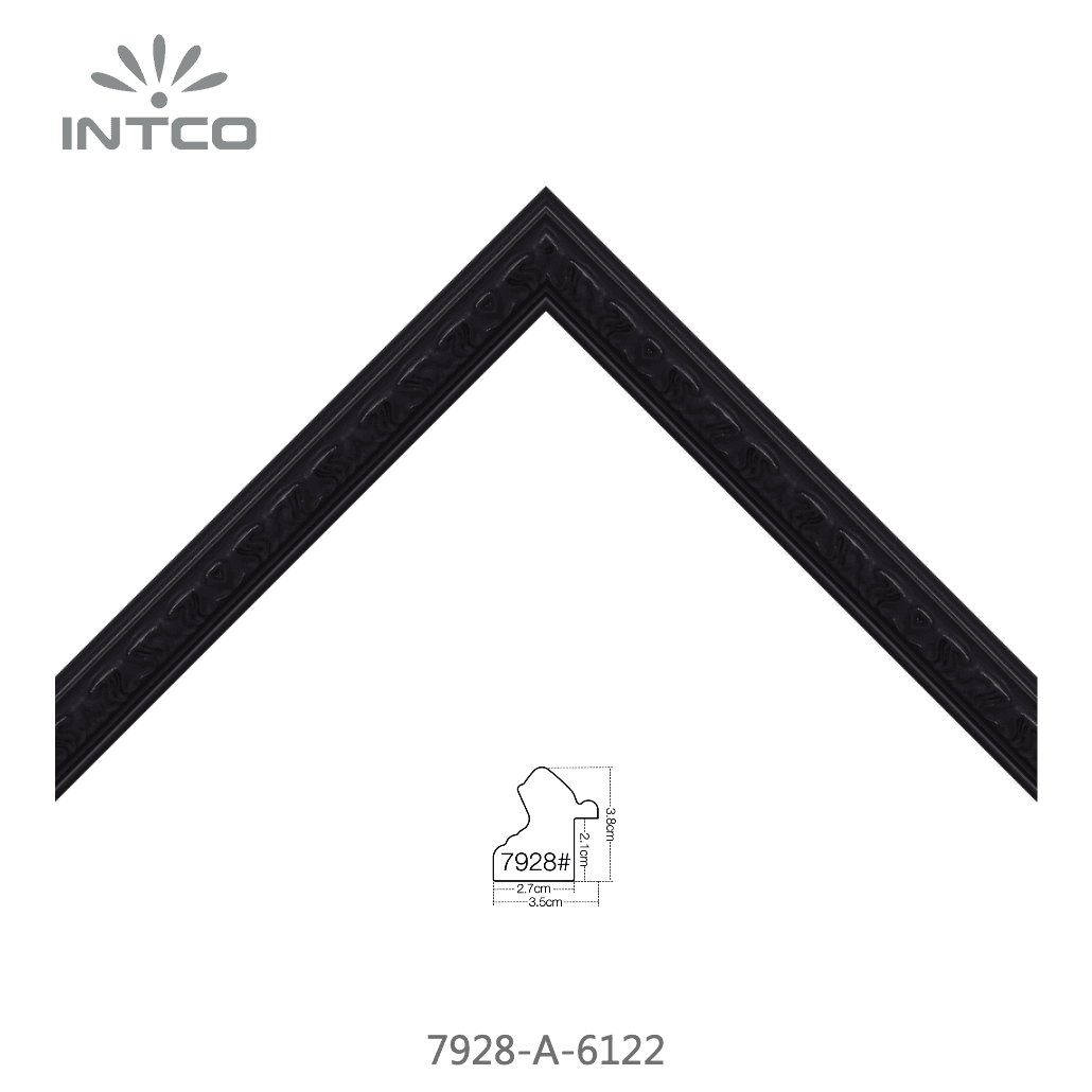 7928-A-6122 — 3.5cm Negro PS Moldura para Marco de Fotos