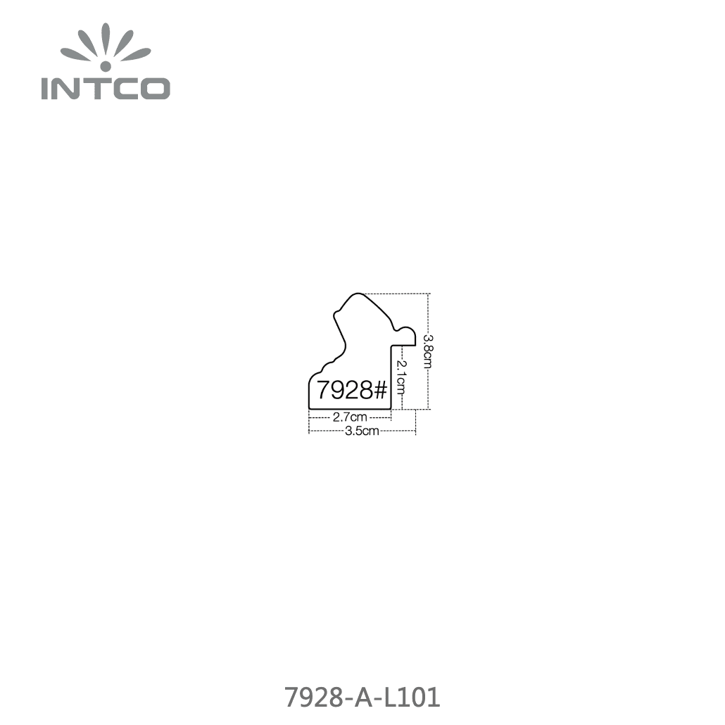 7928-A-L101 — 3.5cm Dourado PS Moldura para Quadro
