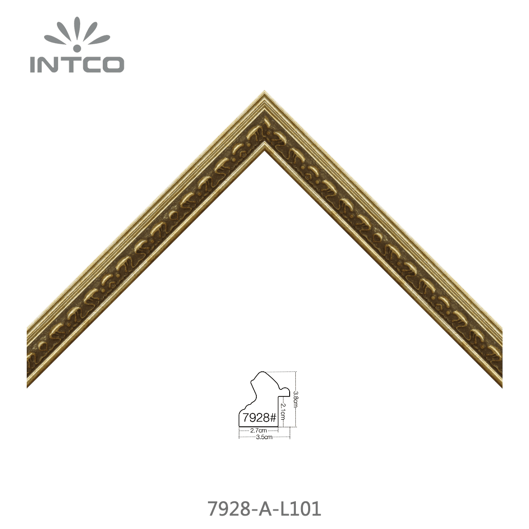 7928-A-L101 — 3.5cm Dourado PS Moldura para Quadro