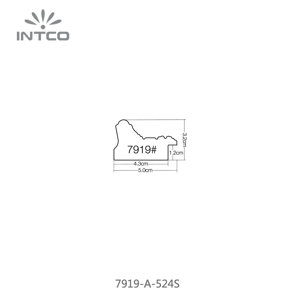7919-A-524S — 5cm Silber PS Bilderrahmenleiste
