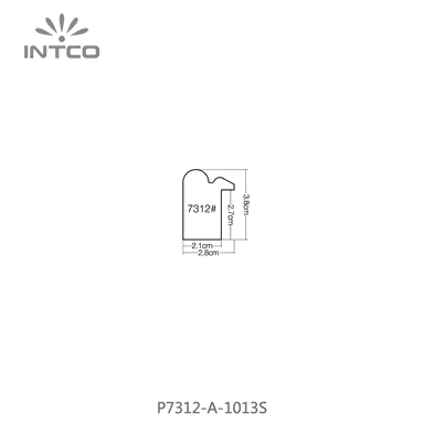 P7312-A-1013S — 2.78cm Doré PS Baguette d'Encadrement