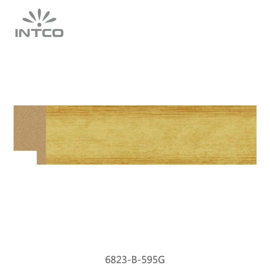 6823-B-595G — 3.26cm Gold PS Bilderrahmenleiste