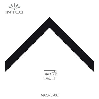 6823-C-06 — 3.26cm Preto PS Moldura para Quadro