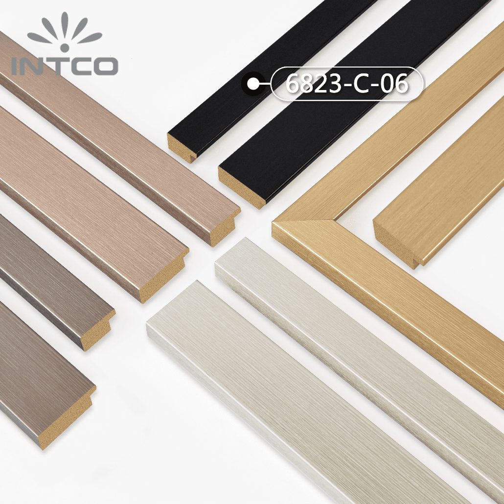 6823-C-06 — 3.26cm Preto PS Moldura para Quadro