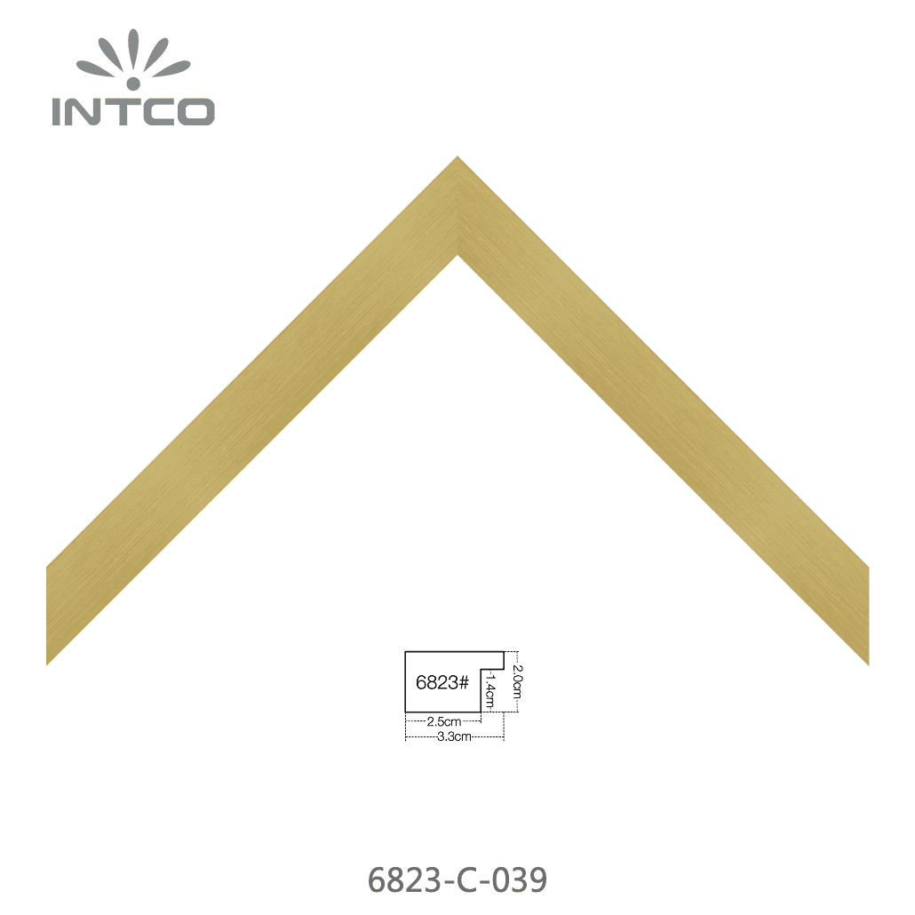 6823-C-039 — 3.26cm Gold PS Bilderrahmenleiste