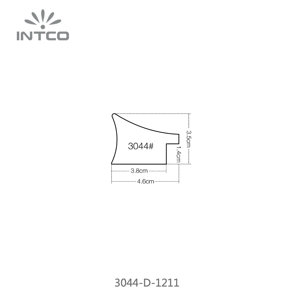 3044-D-1211 — 4.63cm Prateado PS Moldura para Quadro