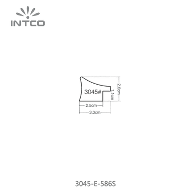 3045-E-586S — 3.3cm Silber PS Bilderrahmenleiste