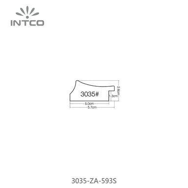 3035-ZA-593S — 5.72cm Dourado PS Moldura para Quadro