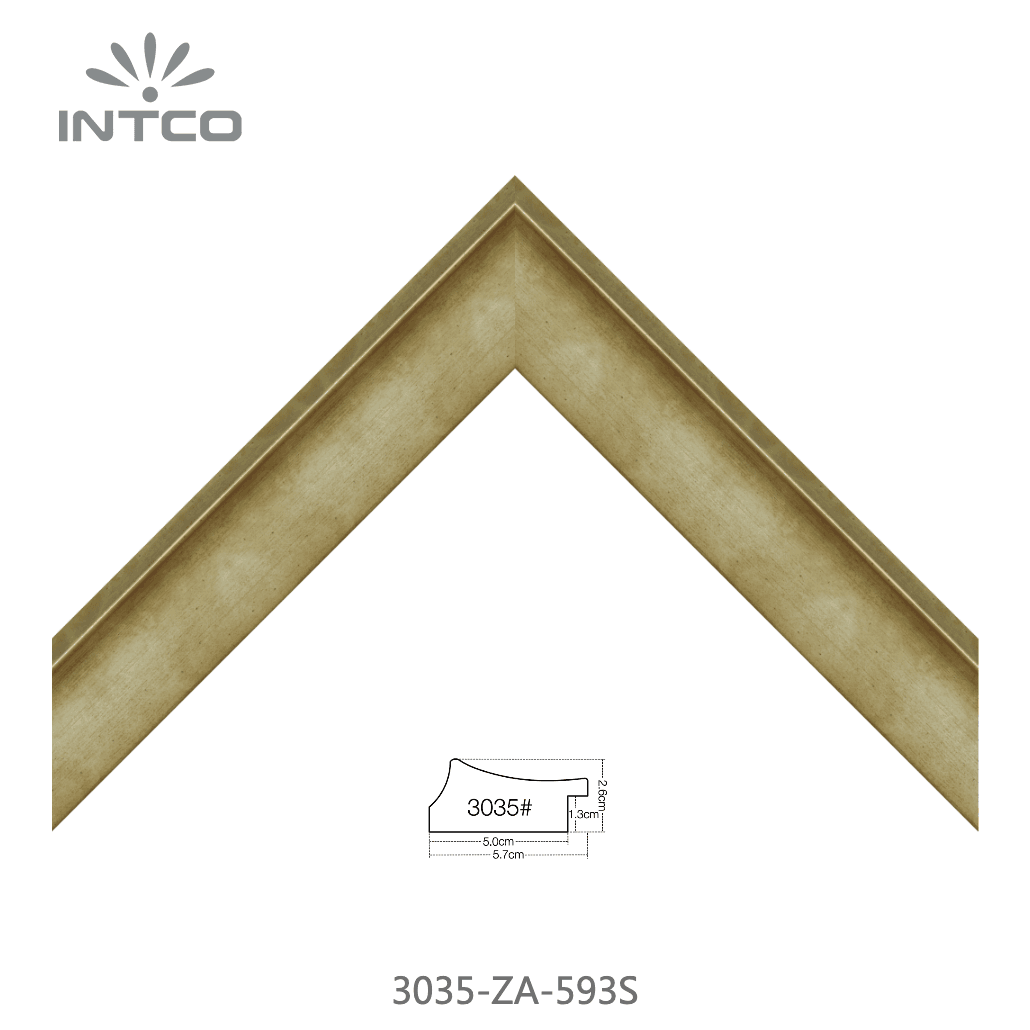 3035-ZA-593S — 5.72cm Dourado PS Moldura para Quadro