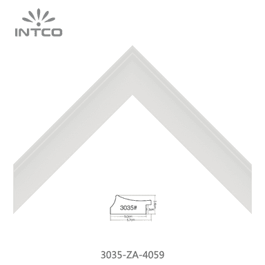 3035-ZA-4059 — 5.72cm Branco PS Moldura para Quadro