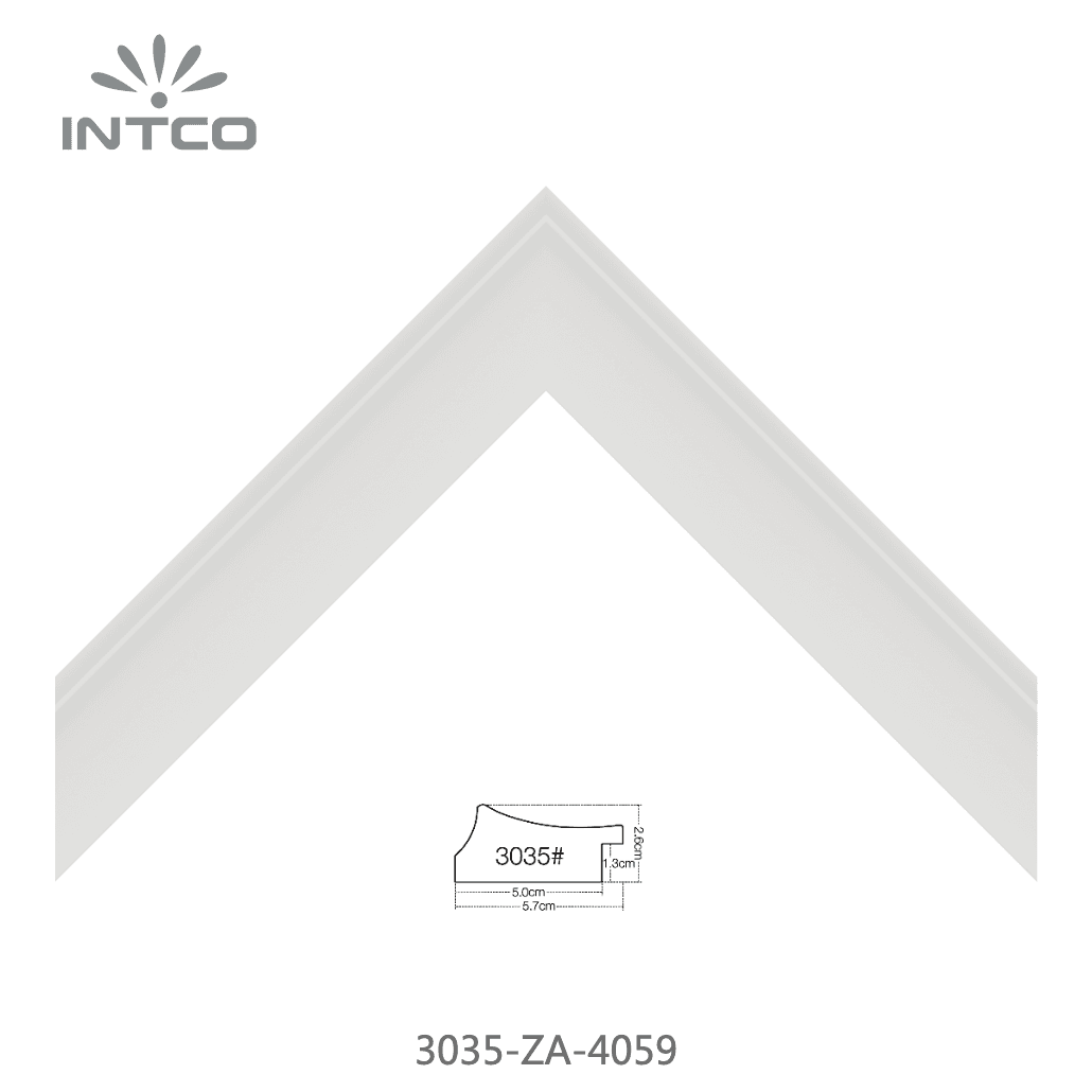 3035-ZA-4059 — 5.72cm Branco PS Moldura para Quadro