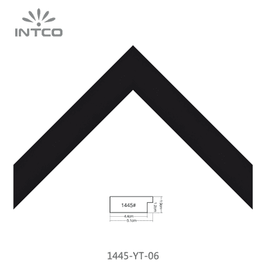 1445-YT-06 — 5.1cm ブラック PS ピクチャーフレーム・モールディング