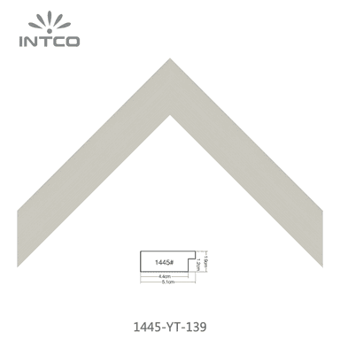 1445-YT-139 — 5.1cm Silber PS Bilderrahmenleiste
