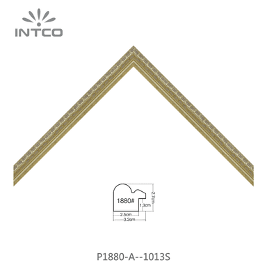 P1880-A--1013S — 3.18cm Gold PS Picture Frame Moulding