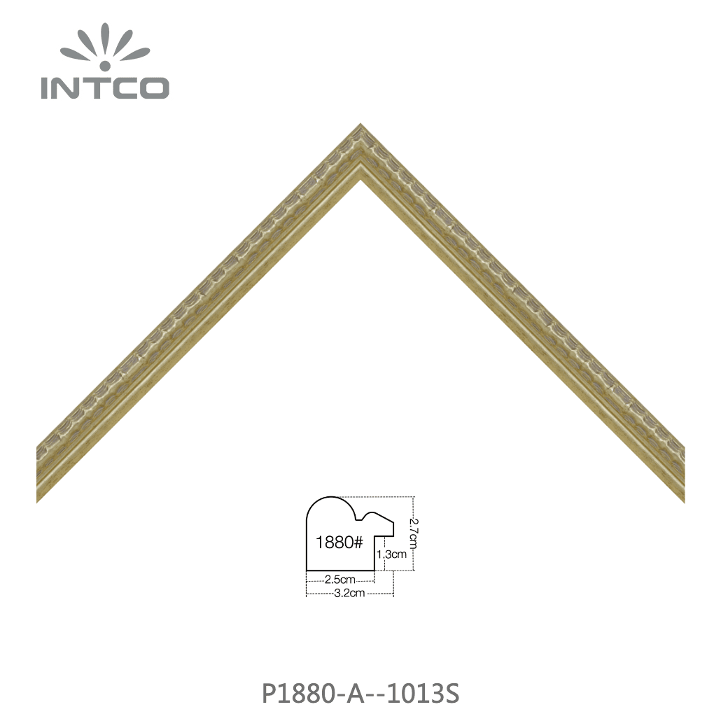P1880-A--1013S — 3.18cm Gold PS Picture Frame Moulding