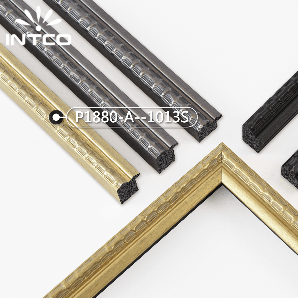P1880-A--1013S — 3.18cm Gold PS Picture Frame Moulding