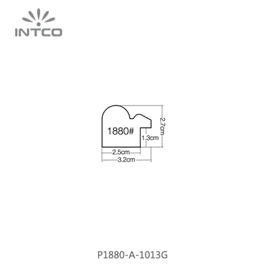 P1880-A-1013G — 3.18cm Doré PS Baguette d'Encadrement