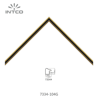 7334-104G — 1.5cm Gold PS Picture Frame Moulding