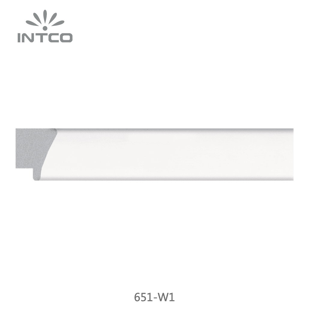 651-W1 — 2.52cm Weiß PS Bilderrahmenleiste
