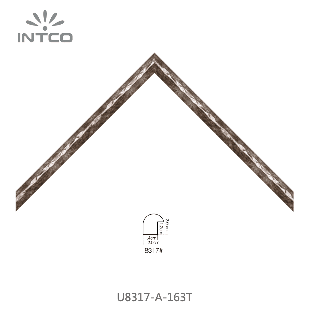 U8317-A-163T — 2.01cm Gold PS Bilderrahmenleiste
