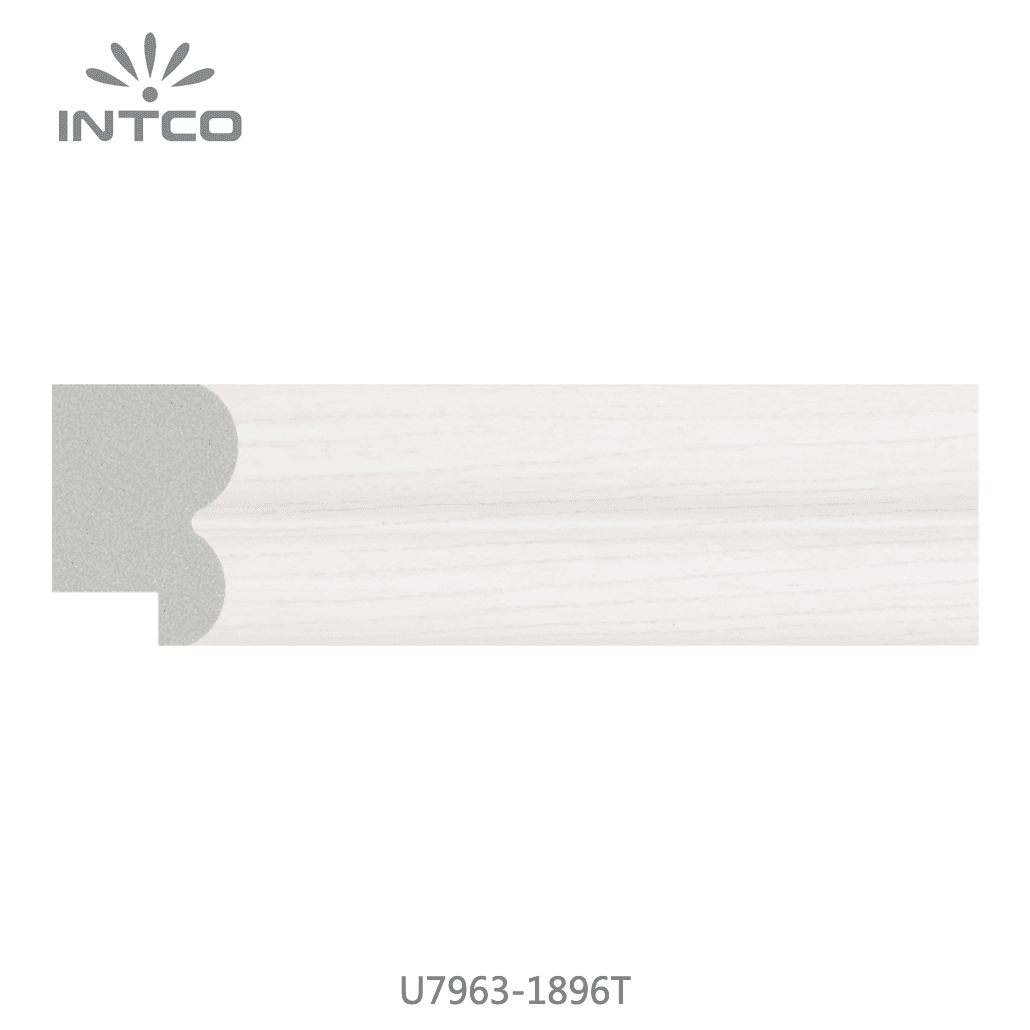 U7963-1896T — 3.81cm Blanco PS Moldura para Marco de Fotos