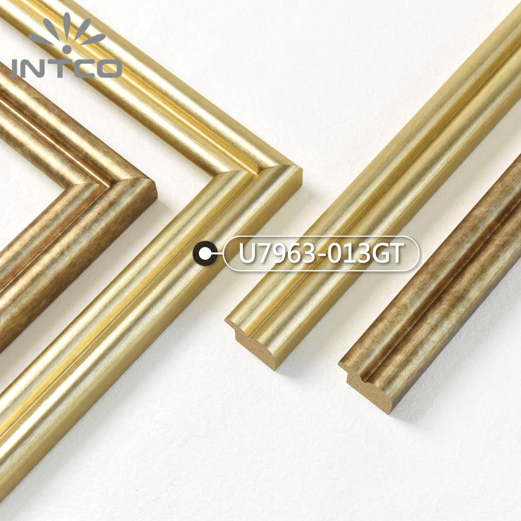 U7963-013GT — 3.81cm Gold PS Bilderrahmenleiste