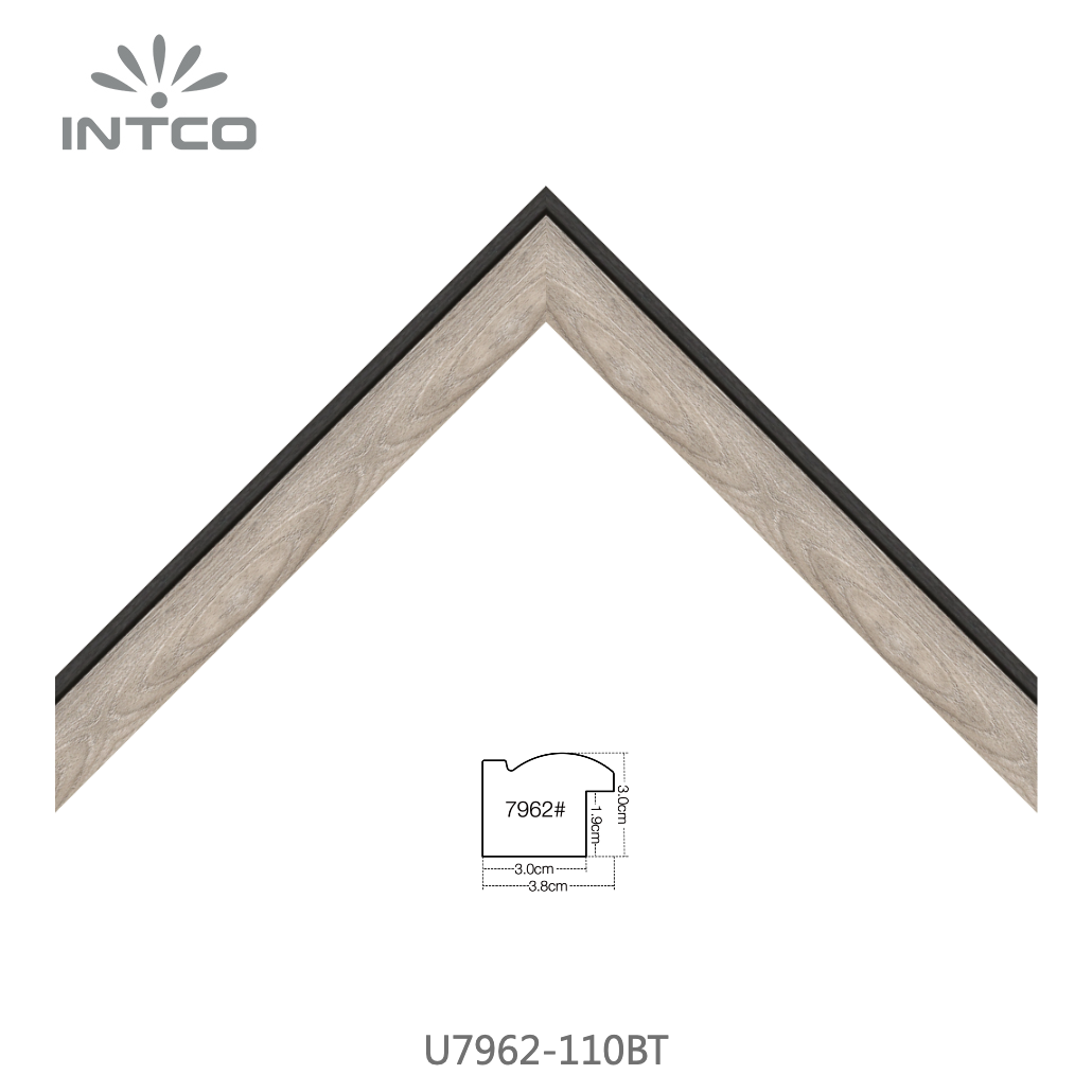 U7962-110BT — 3.81cm Natur PS Bilderrahmenleiste