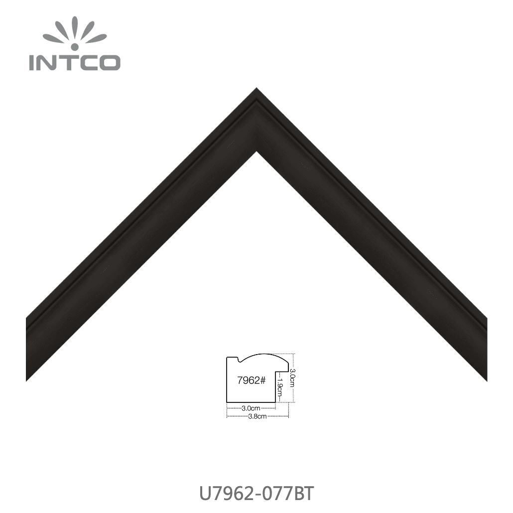 U7962-077BT — 3.81cm Noir PS Baguette d'Encadrement