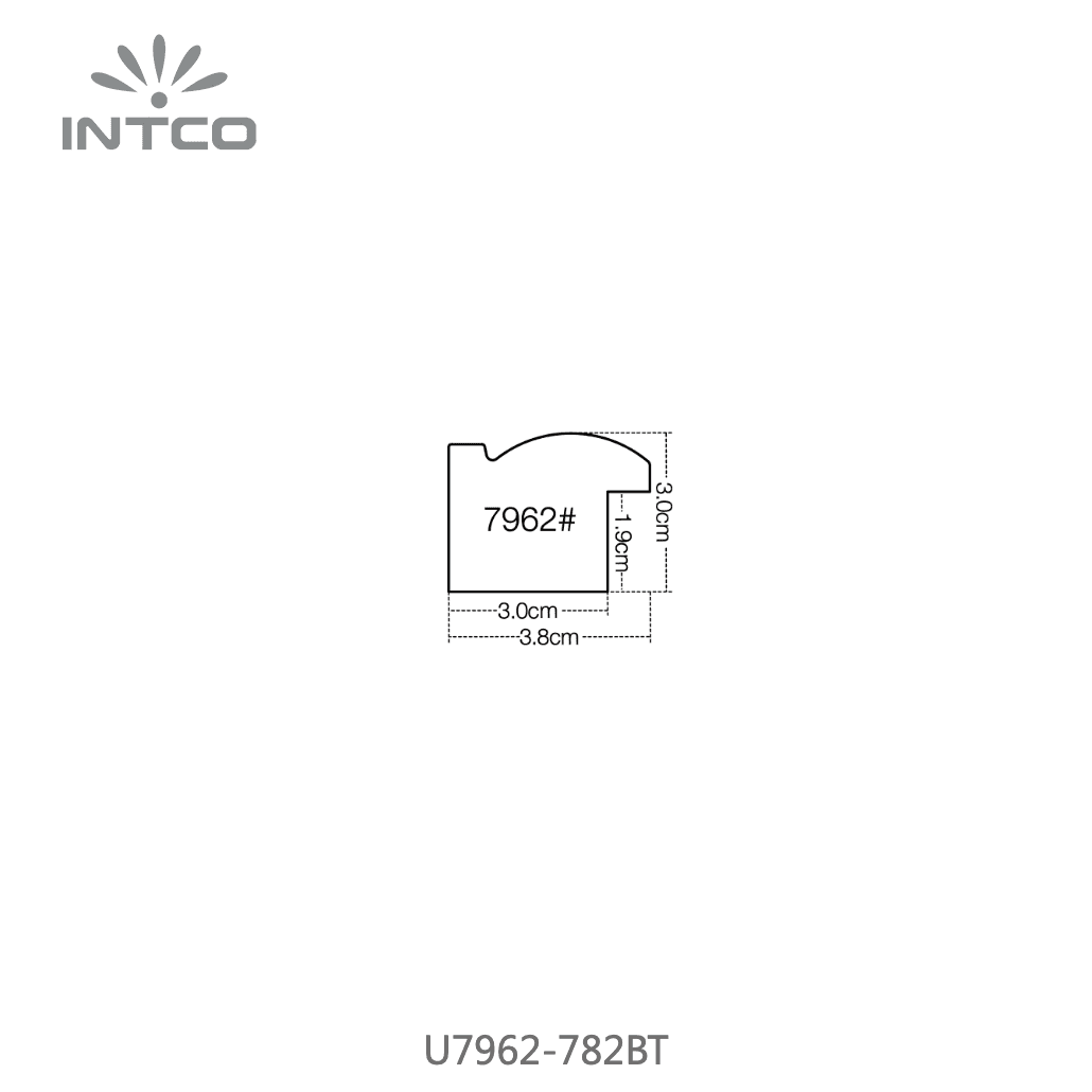 U7962-782BT — 3.81cm PS Moldura para Quadro