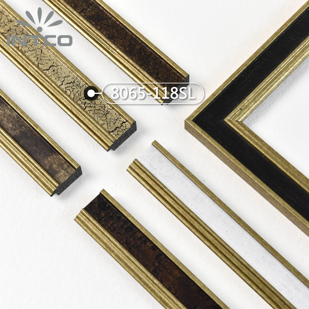 8065-118SL — 3.5cm Gold PS Bilderrahmenleiste