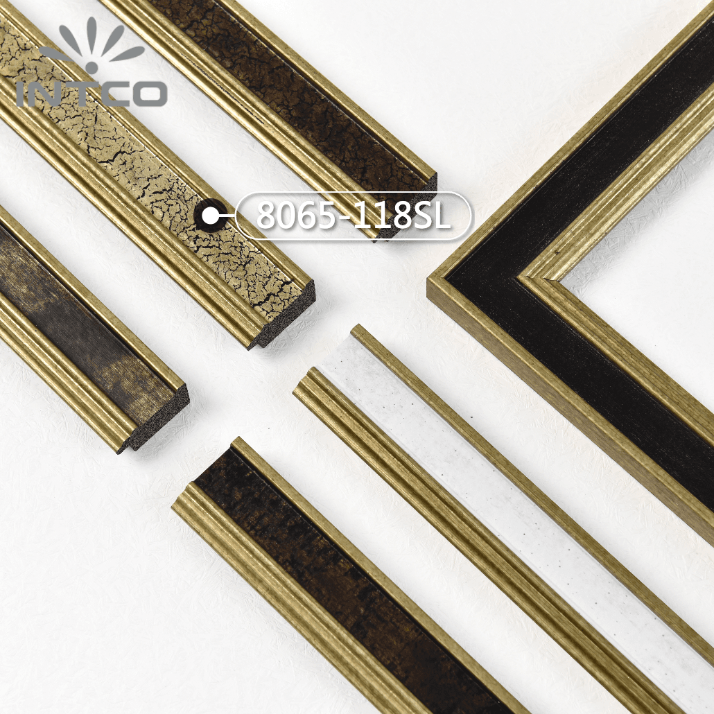8065-118SL — 3.5cm Gold PS Bilderrahmenleiste