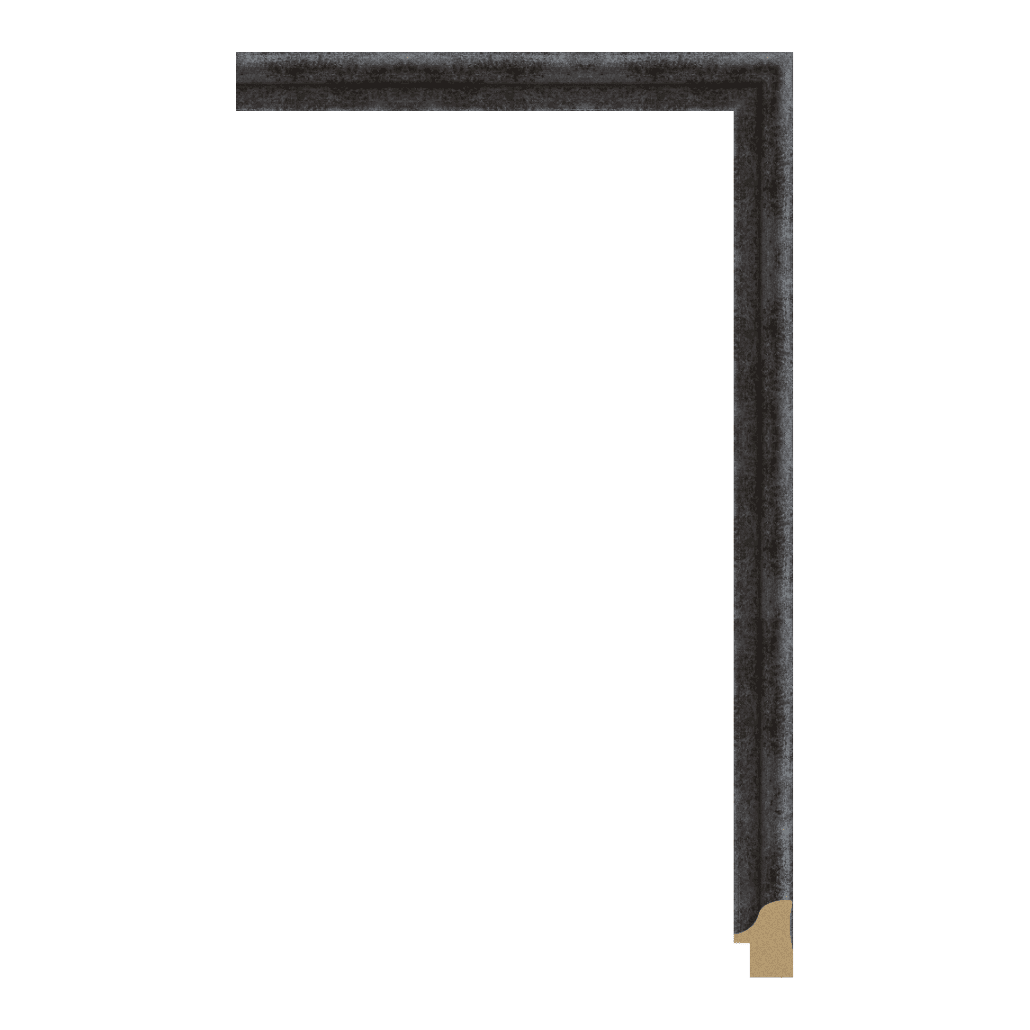 7980-6159 — 2.5cm Schwarz PS Bilderrahmenleiste