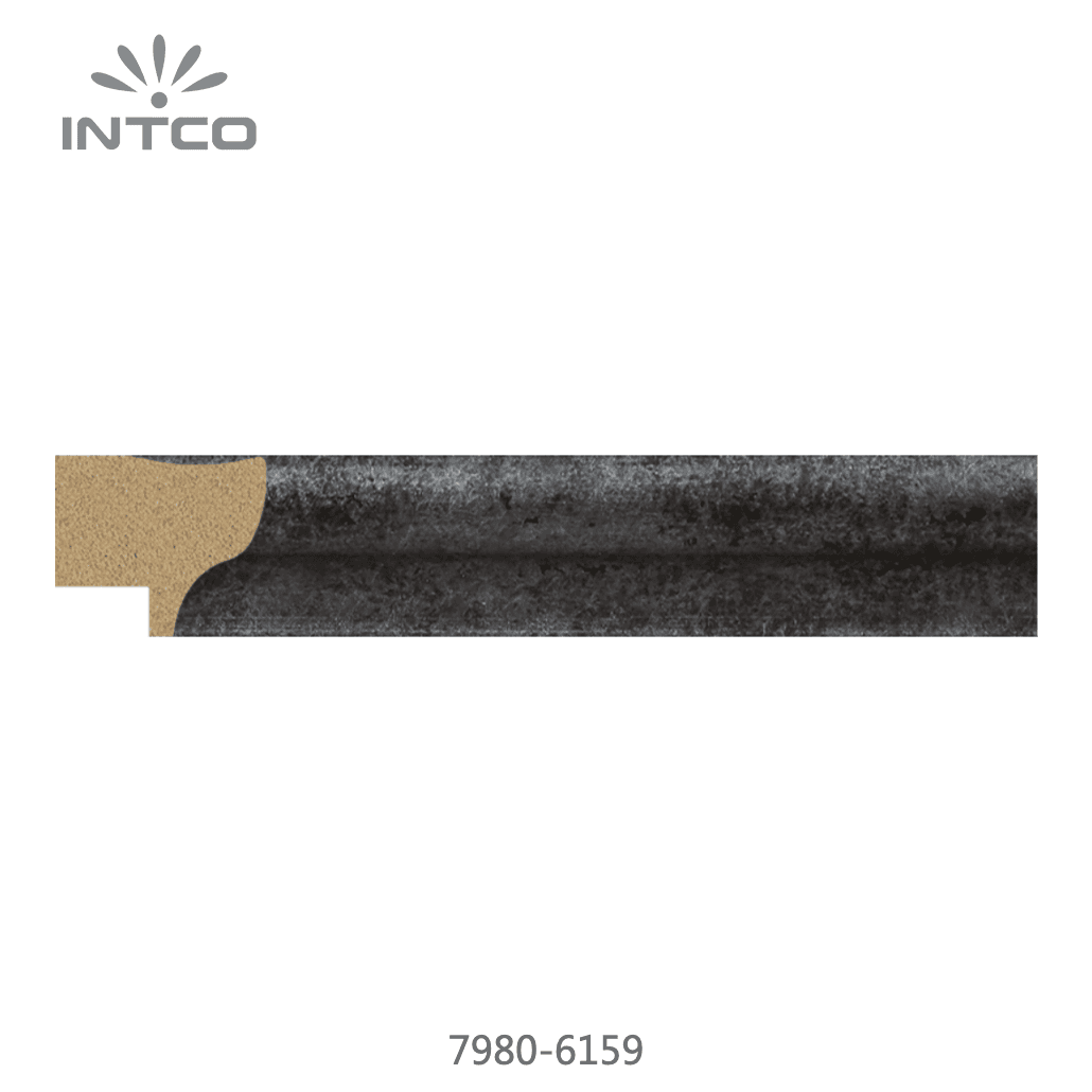7980-6159 — 2.5cm Schwarz PS Bilderrahmenleiste