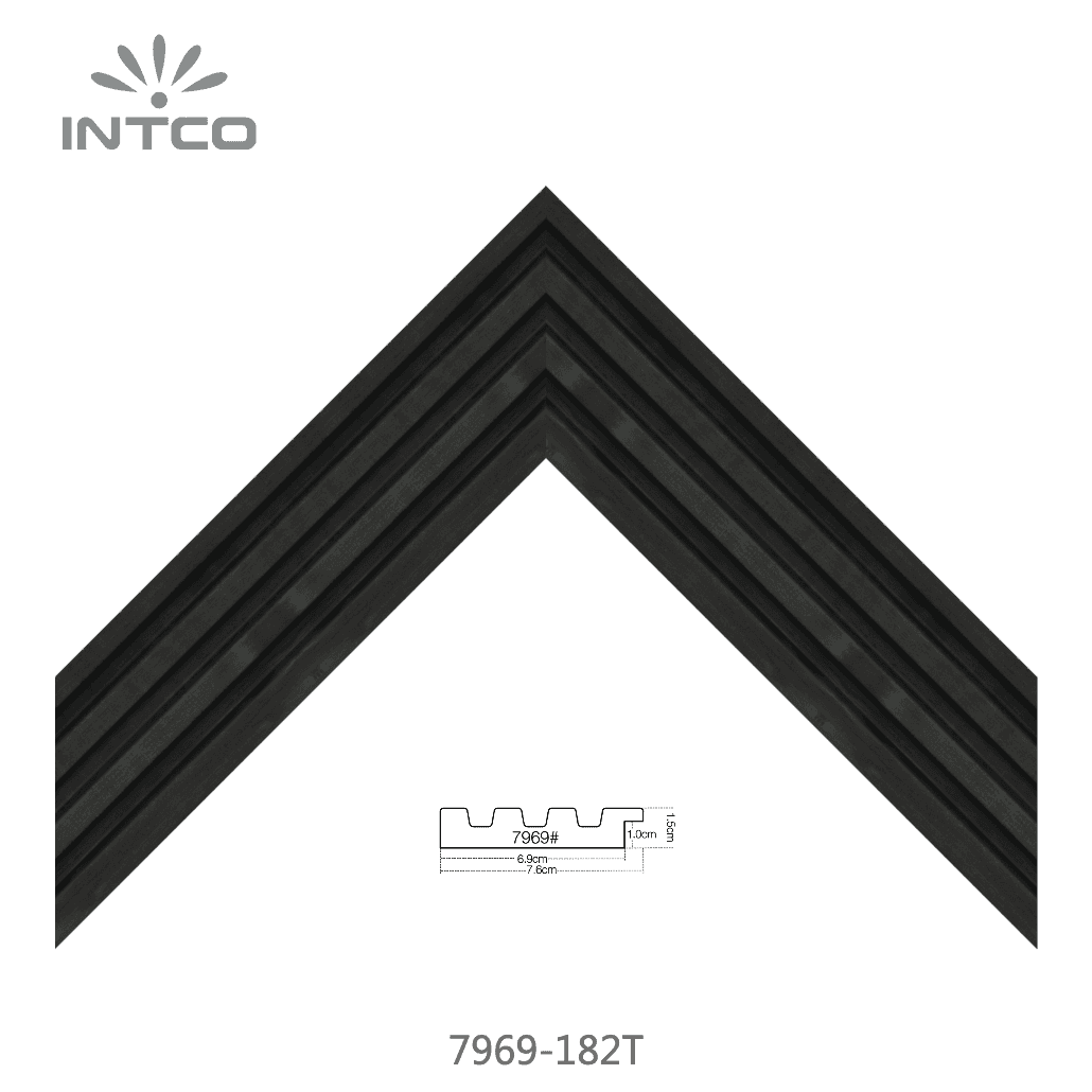 7969-182T — 7.62cm Negro PS Moldura para Marco de Fotos